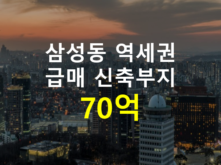 서울 강남구 삼성동 삼성동 역세권 급매 신축부지 매매 매물번호 12508 사진 1