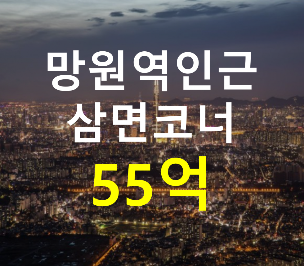 서울 마포구 서교동 망원역 인근. 삼면 코너. 매매 매물번호 12750 사진 1