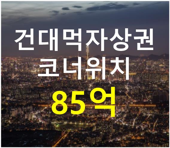 서울 광진구 화양동 건대입구역 인근. 사거리 코너 위치. 매매 매물번호 12512 사진 1